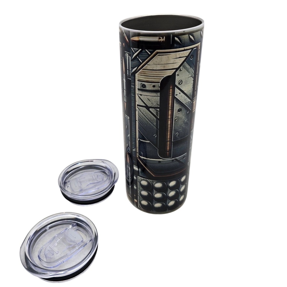 Industrial Tactical DAD 20 oz Tumbler Stainless Steel imperfect overstock 2 Lids